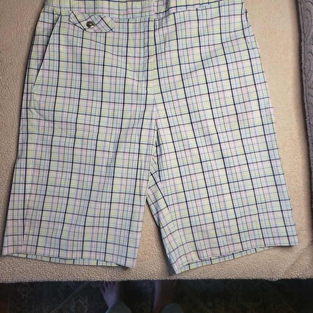 Sport Haley Plaid Shorts in Green, Blue, and Purple